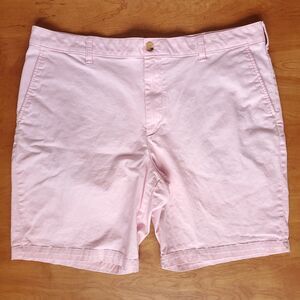 Izod Saltwater Shorts 40 x 8.5 Pink Cotton Stretch Chino Golf Preppy Coastal